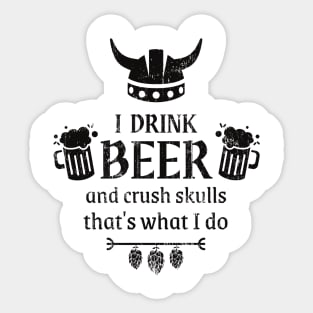 Viking Beer Drinker Funny Saying Sticker